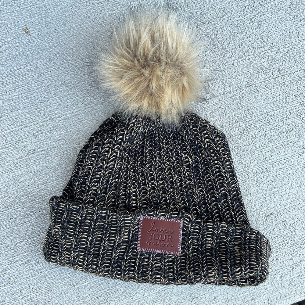LYM Pom Pom fold over hat